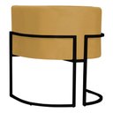 Ver imagem 2 de Poltrona Decorativa Sala Estar Recepção Escritório Luana Base Preta Veludo Mostarda - Montanaris