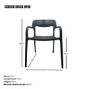 Ver imagem 7 de Kit 2 Cadeiras de Jantar em Polipropileno Bossa Nova Preto Empilhavel