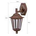 Ver imagem 3 de Jogo 6 Arandelas Gregas Luminária Parede 37cm Marrom Colonial Lente Transparente Dital