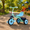 Ver imagem 4 de Triciclo Infantil com Pedais e Cestinha - Azul