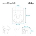 Ver imagem 2 de Assento Sanitario Poliester com Amortecedor Mondiale Pergamon (bege Claro) para Vaso Celite