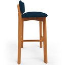 Ver imagem 6 de Kit 05 Banquetas Alta para Cozinha Sala de Jantar Bar Dara L02 Suede Azul Marinho - Lyam Decor