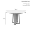 Ver imagem 4 de Conjunto Mesa Isabela 120cm com 4 Cadeiras Isis - Imbuia / Off White / Amêndoa / Lo02