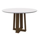 Ver imagem 2 de Conjunto Mesa Isabela 120cm com 4 Cadeiras Isis - Imbuia / Off White / Amêndoa / Lo02