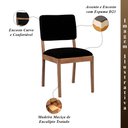 Ver imagem 2 de Cadeira Decorativa Sala de Jantar Luxo Julia Facto Preto - Mozzelar