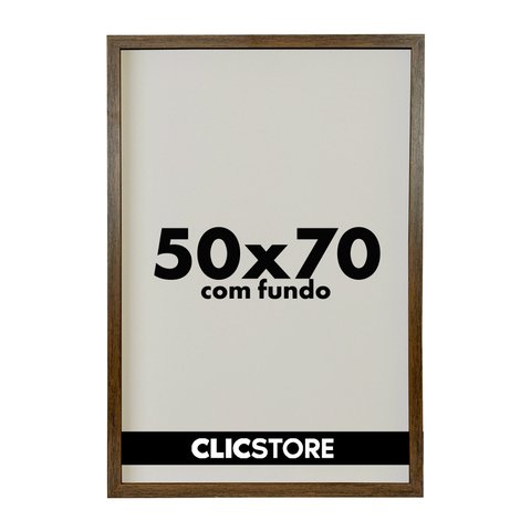 Moldura 50x70cm com Fundo sem Vidro Foto Poster Quadro Decorativo Imagem Sala:marrom