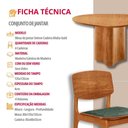 Ver imagem 7 de Mesa com 4 Cadeiras Selene Malta Gold Moderna Mobília Jade / Imbuia Nat.
