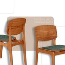 Ver imagem 5 de Mesa com 4 Cadeiras Selene Malta Gold Moderna Mobília Jade / Imbuia Nat.