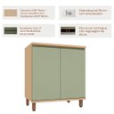 Ver imagem 3 de Kit Armário Aéreo e Balcão 100% MDF 80 cm 2 Portas Lótus Carvalho