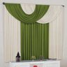 Cortina Jade Quarto e Sala 3,00m x 2,80m para Varão Simples - 3