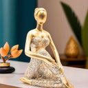 Ver imagem 3 de Kit 2 Bailarina Estátua Decorativa Yoga Enfeite Casa Sala Estatueta Decoração Menina Ginasta Ballet 