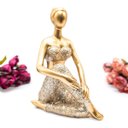 Ver imagem 2 de Kit 2 Bailarina Estátua Decorativa Yoga Enfeite Casa Sala Estatueta Decoração Menina Ginasta Ballet 