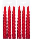 Ver imagem 1 de Kit 6 Vela Espiral Decoração Natalina Vermelha Torcida 20cm