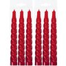 Kit 6 Vela Espiral Decoração Natalina Vermelha Torcida 20cm - 1