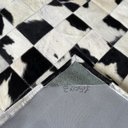 Ver imagem 3 de Tapete Couro Preto Branco Salino Amarelo 1,50x3,00 C/b Pç 10