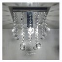 Ver imagem 5 de Lustre para Sala de Cristal Legítimo K9 Base Inox 20x20 Cm 25 Cm Altura Soq E27 - Transparente