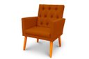 Ver imagem 4 de Kit 2 Poltronas Cadeira com Capitonê para Sala Clássica e Confortável em Suede