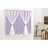 Cortina Decorativa Dani Para Sala Ou Quarto Em Tecido Malha Lil - 1