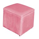Ver imagem 5 de Poltrona Amamentação com Puff Laura Suede Rosa - Vallisa Decor