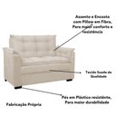 Ver imagem 4 de Sofá Confortável 1,40 Pequeno Compacto Small Bege