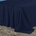 Ver imagem 2 de Jogo de Cama Casal Viúva Nobre 4 Peças Malha 100% Algodão - Azul-marinho / Turquesa