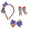 Kit 3 Unidades Tiara Laço Enfeite Lgbt Arco Iris - 1