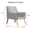 Ver imagem 6 de Poltrona Decorativa Ariane Linho Cores - DS Estofados - Bege