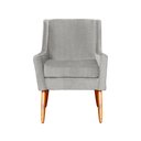 Ver imagem 3 de Poltrona Decorativa Ariane Linho Cores - DS Estofados - Bege