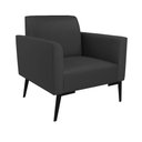 Ver imagem 3 de Sofá Namoradeira com 2 Poltronas Pés Villach Marisa Corino Preto D03 - D'Rossi