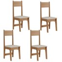 Ver imagem 1 de Kit 4 Cadeiras Delta – Courino Revestido Estrutura 100% Mdf Mel/savana – Sonetto