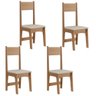 Kit 4 Cadeiras Delta – Courino Revestido Estrutura 100% Mdf Mel/savana – Sonetto - 1