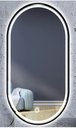 Ver mais imagens de Espelho Jateado Oval Iluminado com Led Frio Touch 100x70cm