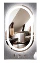 Ver imagem 3 de Espelho Jateado Oval Iluminado com Led Frio Touch 100x70cm