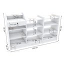 Ver imagem 2 de BALCÃO CAIXA LOJA 100% MDF M131.2021.B (EXPOSITOR DUPLO) MUNDI MOVEIS