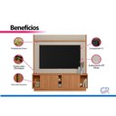 Ver imagem 5 de Home Rack Painel p/ TV 75 pol Ravenna 180cm Canela/White Linea