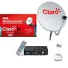 Antena parabólica 60 cm Claro Tv Pré-Pago  com  1 Recepitor Digital Visiontec HD - 1