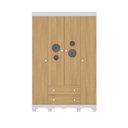 Ver imagem 3 de Guarda-roupa Infantil 122cm 4 Portas e 2 Gavetas Suspiro Multimóveis Mp4458 Branco/madeirado