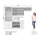 Ver imagem 4 de Cozinha Modulada 4 Peças 8 Portas 5 Gavetas s/ Tampo Americana Henn
