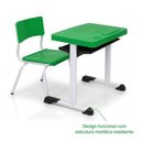 Ver imagem 5 de Kit Escolar Individual Verde – (Mesa e Cadeira) – Infantil 03 a 06 Anos – Realplast - Cor Verde