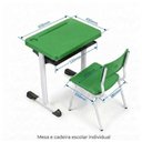 Ver imagem 7 de Kit Escolar Individual Verde – (Mesa e Cadeira) – Infantil 03 a 06 Anos – Realplast - Cor Verde