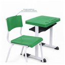 Ver imagem 3 de Kit Escolar Individual Verde – (Mesa e Cadeira) – Infantil 03 a 06 Anos – Realplast - Cor Verde