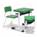 Ver imagem 1 de Kit Escolar Individual Verde – (Mesa e Cadeira) – Infantil 03 a 06 Anos – Realplast - Cor Verde