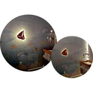 Barquinho Arandela Decorativo Quarto Infantil de Pilhas