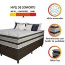 Ver imagem 2 de Cama Box Baú Casal Queen Gazin Colchão Molas Ensacadas Pillow Top Love Story 158x198x71cm Branco/