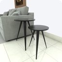 Ver imagem 2 de 2 Mesinhas Lateral De Canto Para Sala e Quarto Redonda P.P