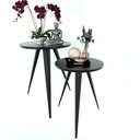 Ver imagem 5 de 2 Mesinhas Lateral De Canto Para Sala e Quarto Redonda P.P