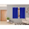 Cortina Sala Quarto 2,00x1,40 Apartamento Oxford Tecido Azul - 2