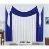 Cortina França Quarto e Sala 2,00m x 1,70m Azul com Branco - 1