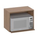 Ver imagem 3 de Armário Aéreo 58cm 1 Porta com Nicho para Micro-ondas Etna Carvalho Oak - Poliman