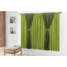 Cortina Amanda Decorativa Para Sala Ou Quarto 3M Verde - 1